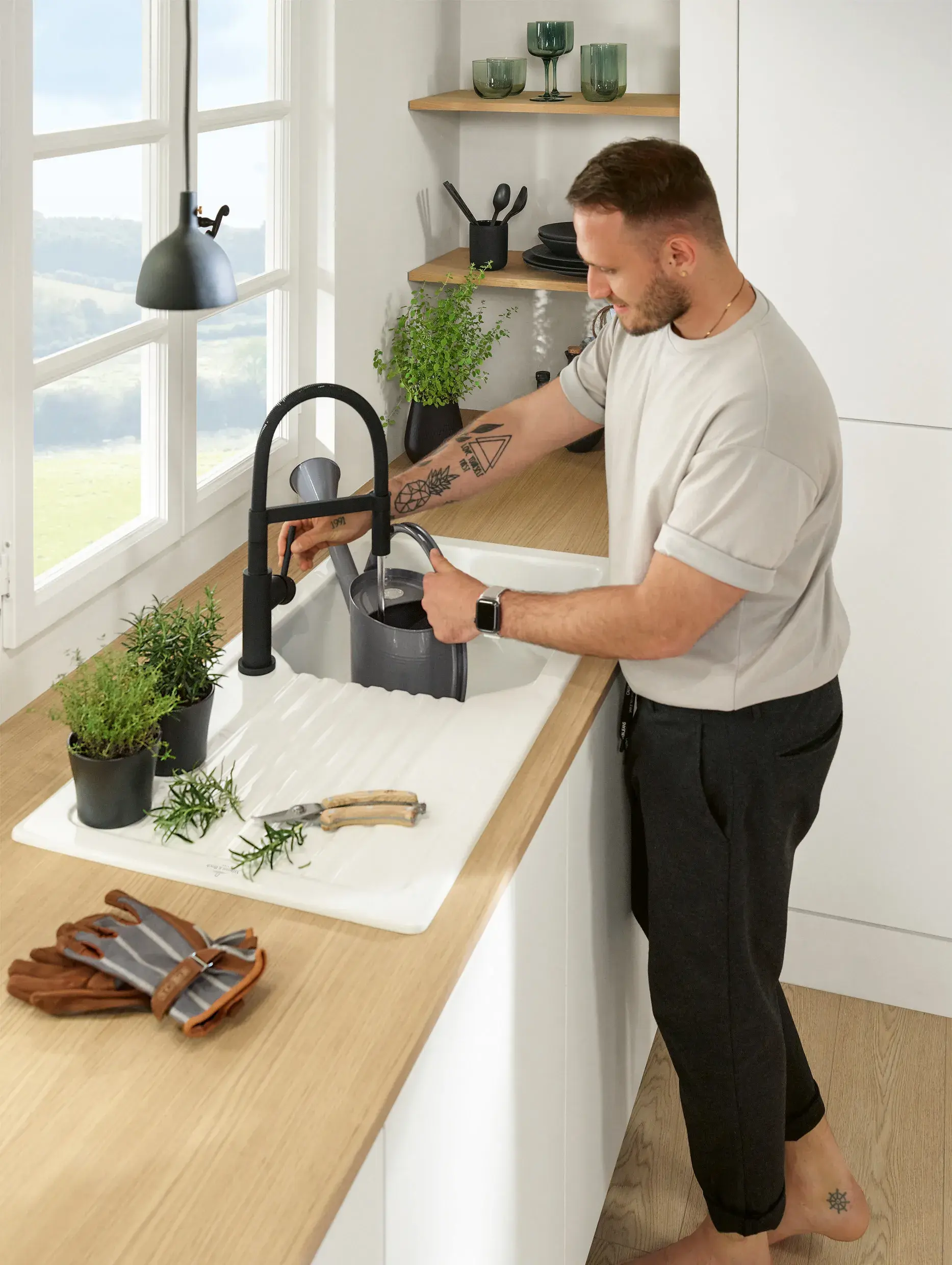 Villeroy & Boch Vorfensterarmatur schwarz